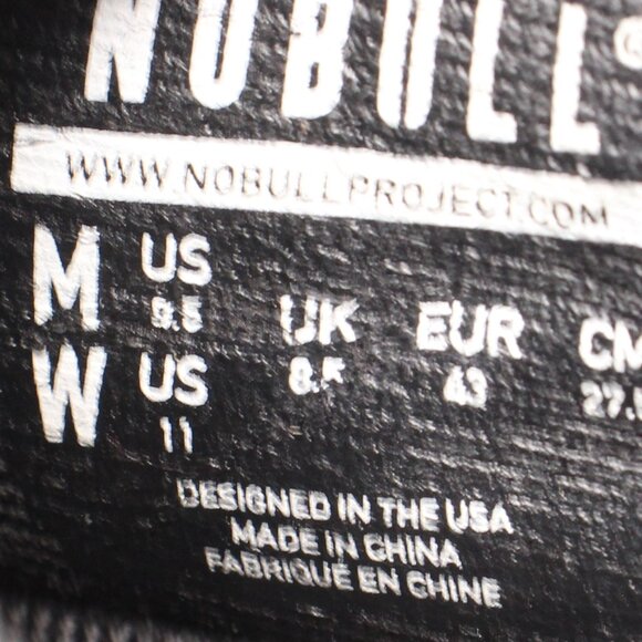 NoBull Superfabric Outwork Training Shoes Men's 9.5 Women's 11 Black Sneakers - Picture 3 of 9